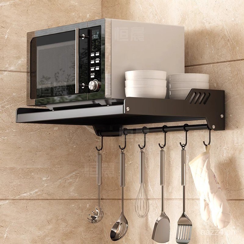 Factory Supply Kitchen Microwave Oven Storage Rack Wall-Mounted ...
