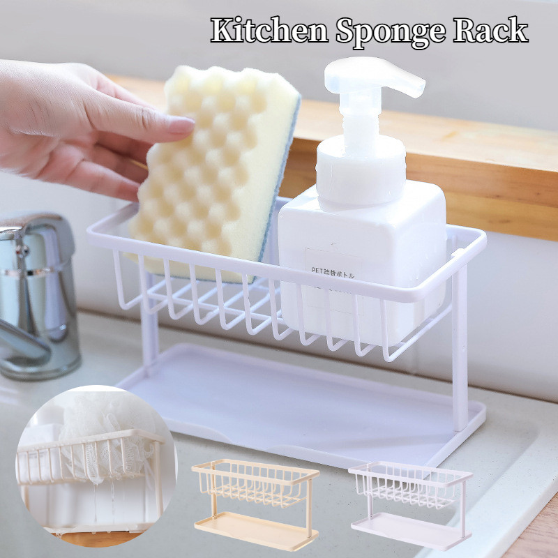 Kitchen Sponge Rack Multifunctional Kitchen Drainage Rack Dish Bathroom ...