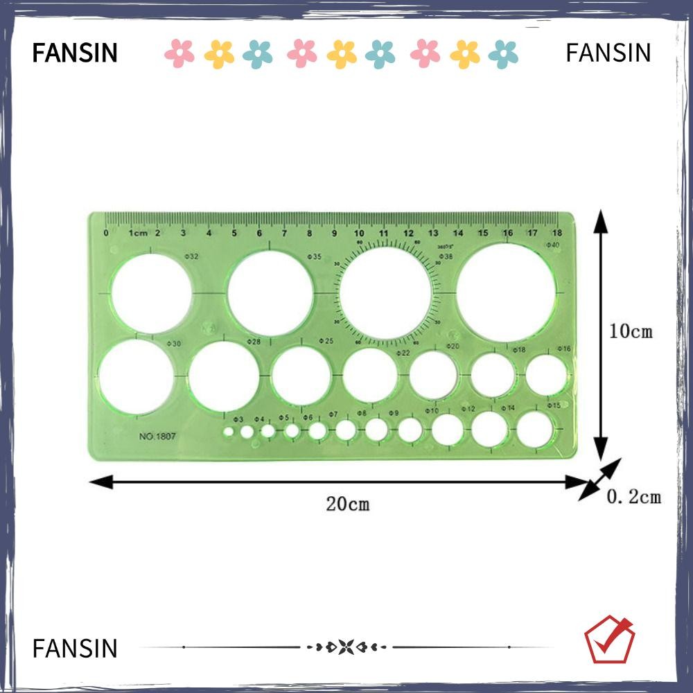 FANSIN Ruler, Geometric Template Technical Drawing Circle Stencil ...
