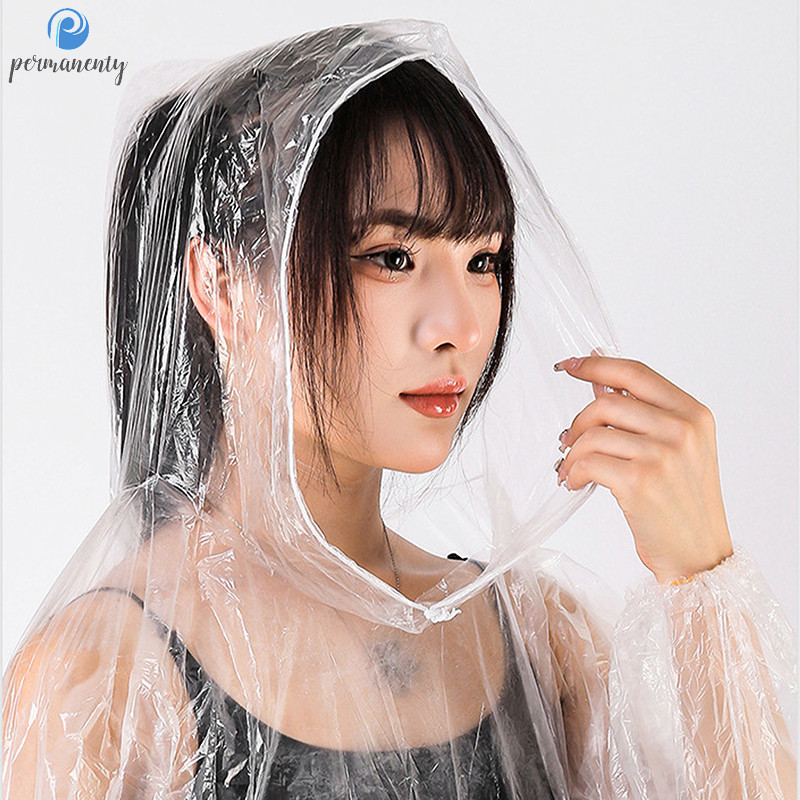 40pcs adulte à usage unique étanche d′urgence manteau de pluie Poncho Randonnée