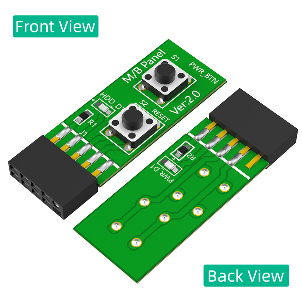 2*5 Pin Reset/Power ON/OFF Switch Motherboard Adapter Card for ...