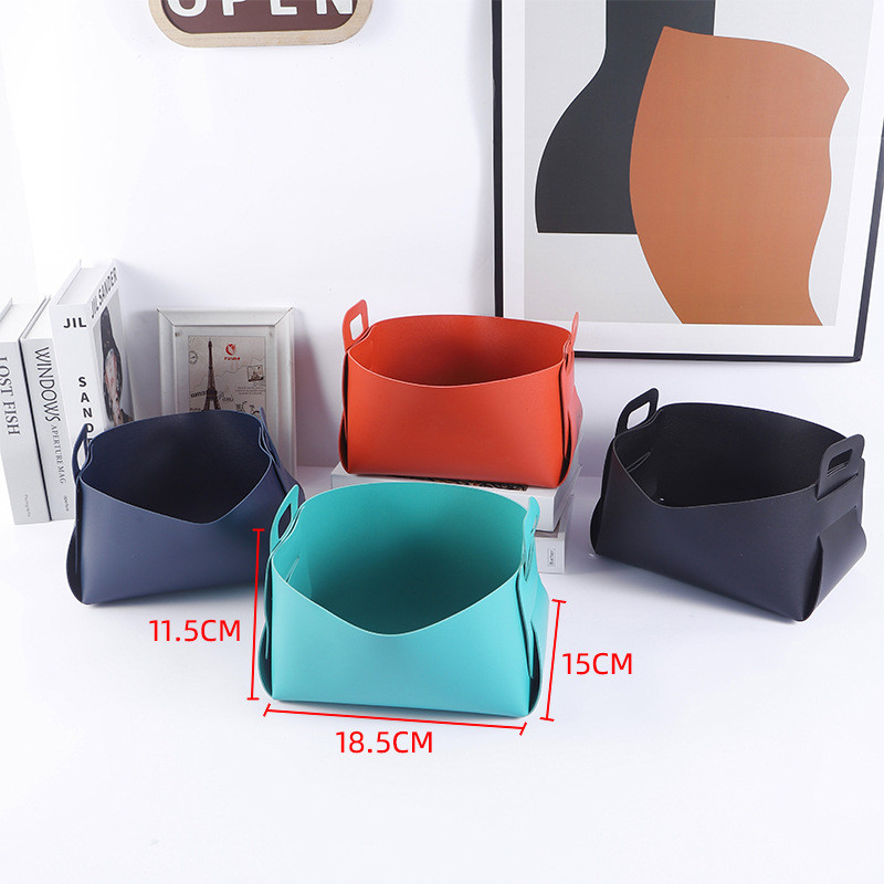 Desktop PU Storage Tray Living Room Leather Products Pencils Stationery ...