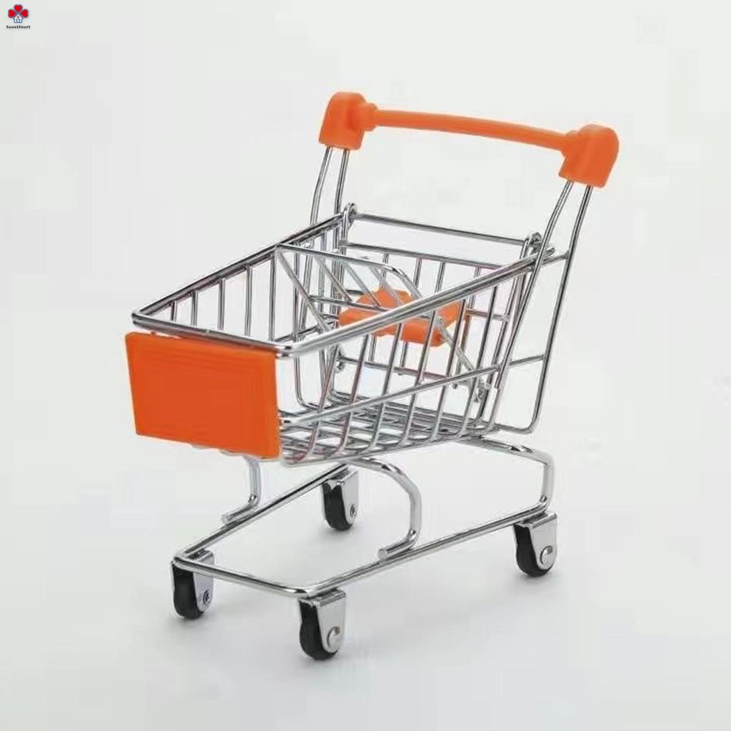 Mini Shopping Cart Supermarket Handcart Toys Anti-Rusty Grocery Cart ...