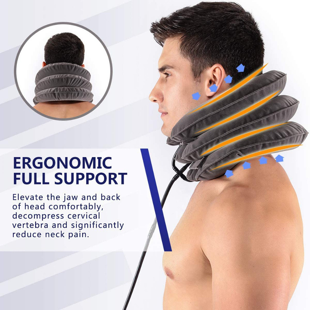 Inflatable Neck Cervical Traction Collar Device Stretcher For Neck ...