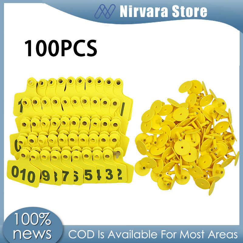 100Pcs Anti-drop Pig Ear Tags Livestock Ear Tags For Pig Goat Cow ...