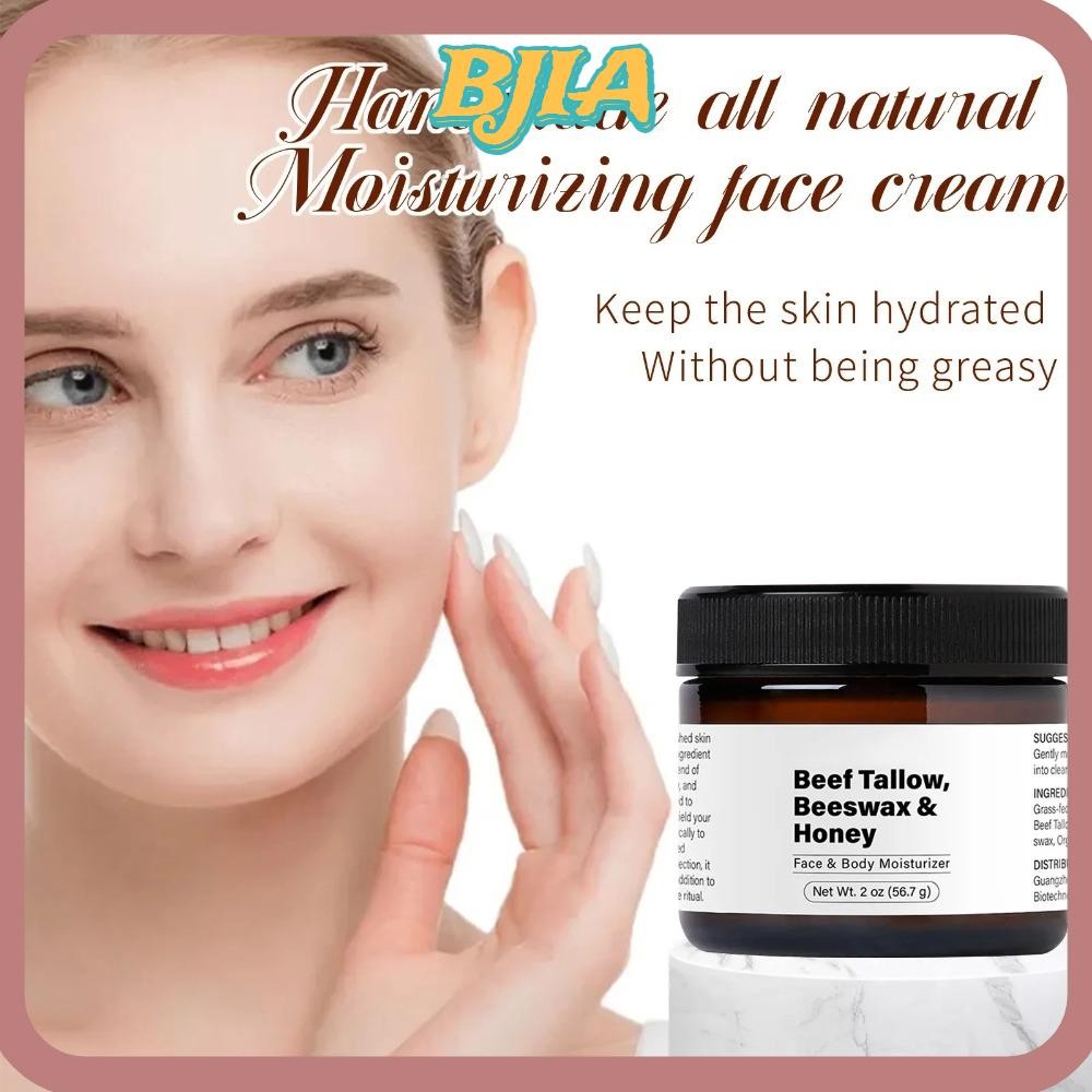 BJA Face Cream, Beef Tallow Balm Raw Wild Honey Natural Skin Care Honey