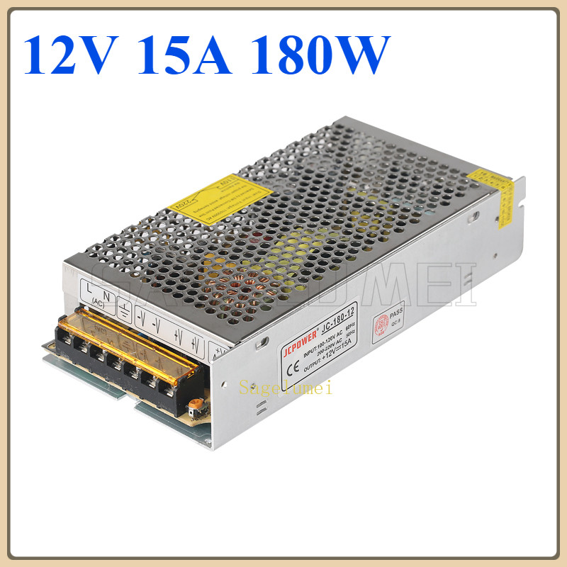 12V 180W Switch Power Supply 100240V AC To DC 12 Volt 180 Watt 15A