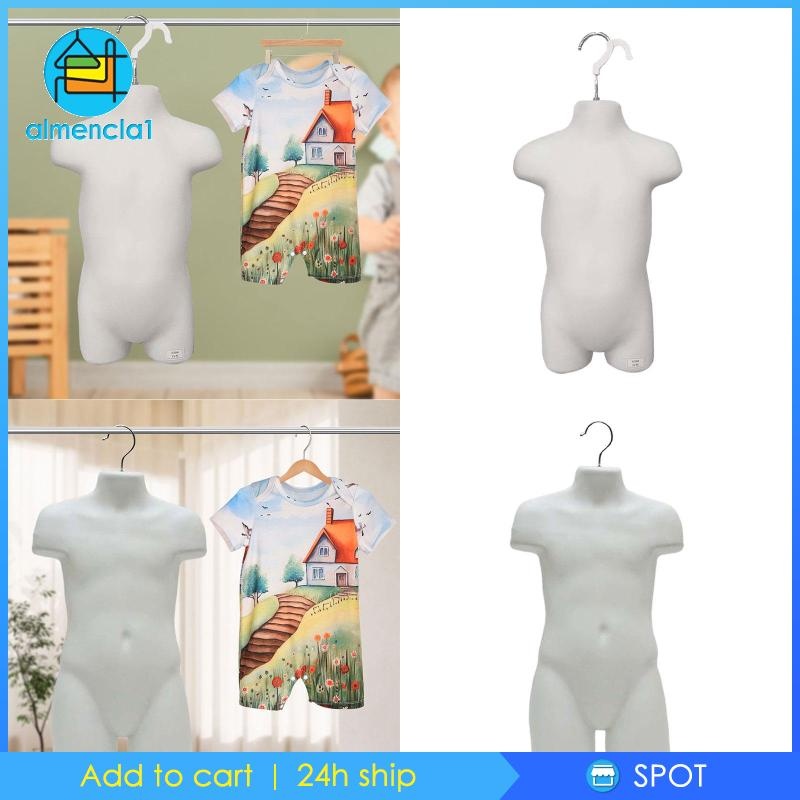[Almencla1] White Children Torso Half Body Display Mannequin Model for
