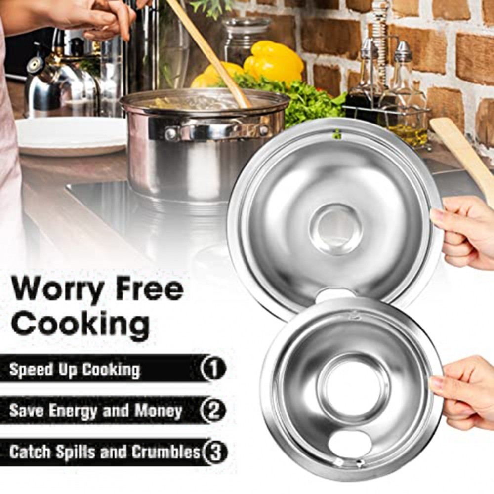 Compatible Replacement Drip Pans for Various Electric Cooktop Brands 4