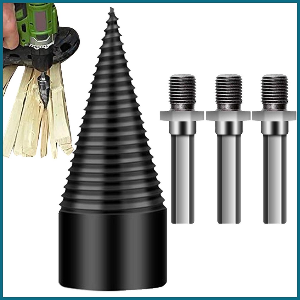 Wood Splitting Drill Bit Kindling Splitter Drill Bit with 3 Drill ...