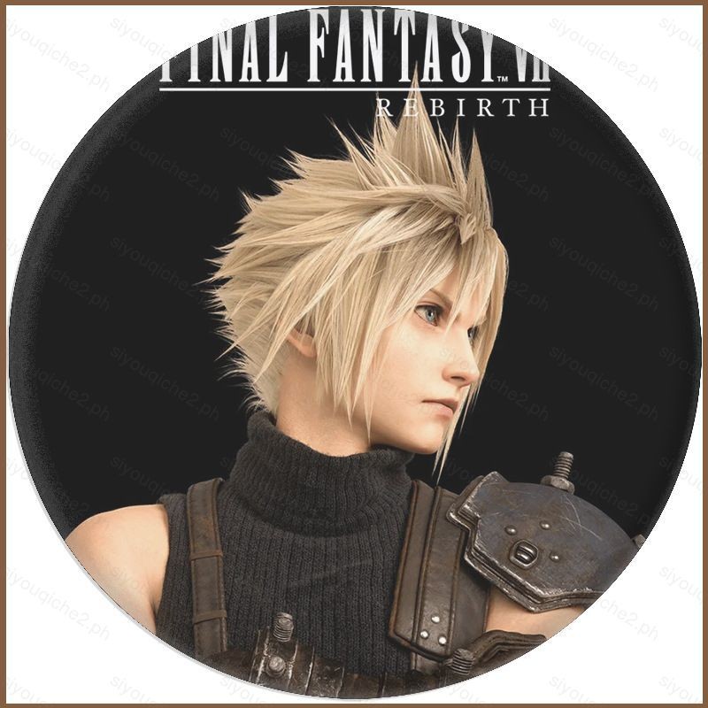 sy Final Fantasy VII Remake tinplate badge mirror keychain Cloud Strife ...