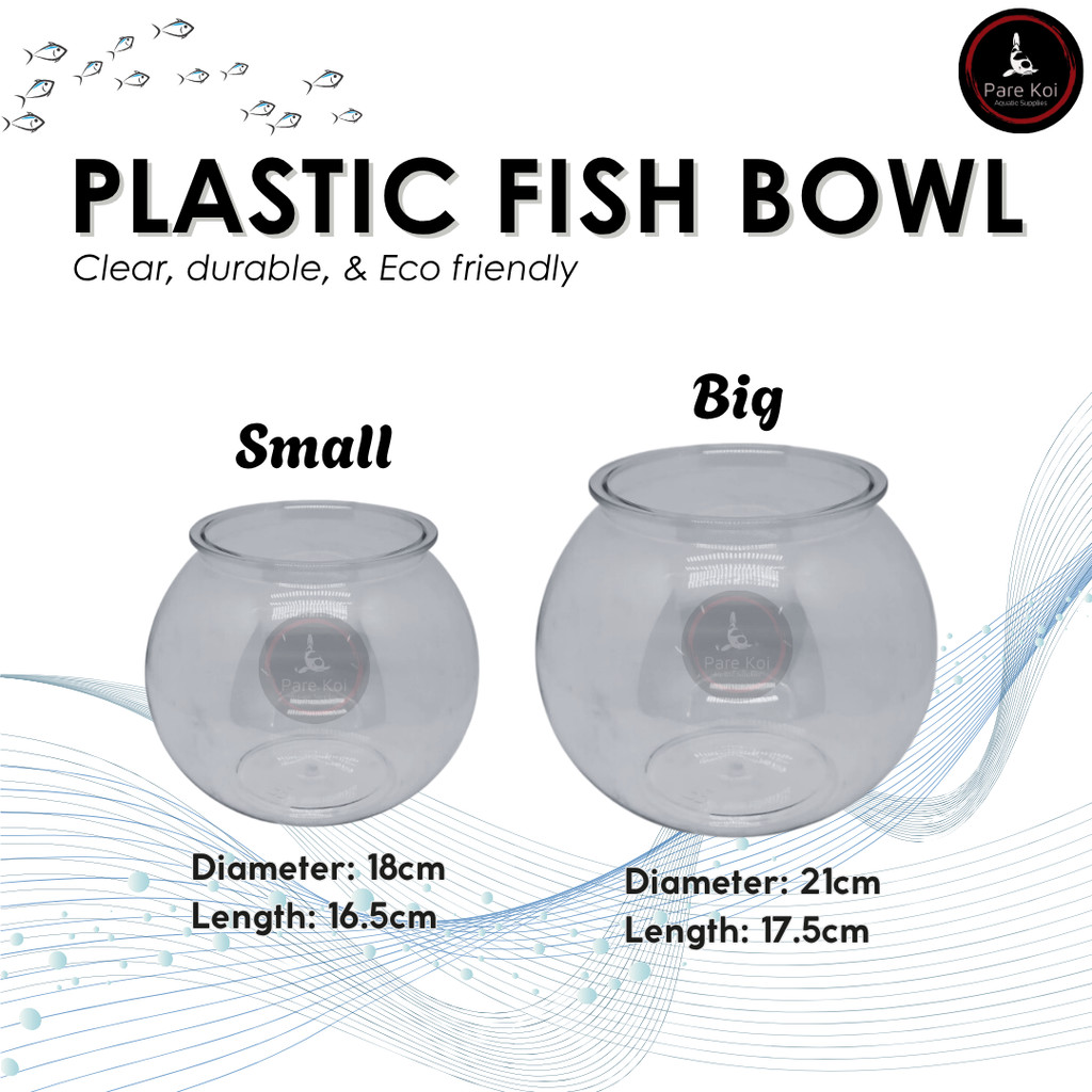 Plastic Fish Bowl Ball Shaped Fish Aquarium Small and Big | Shopee ...