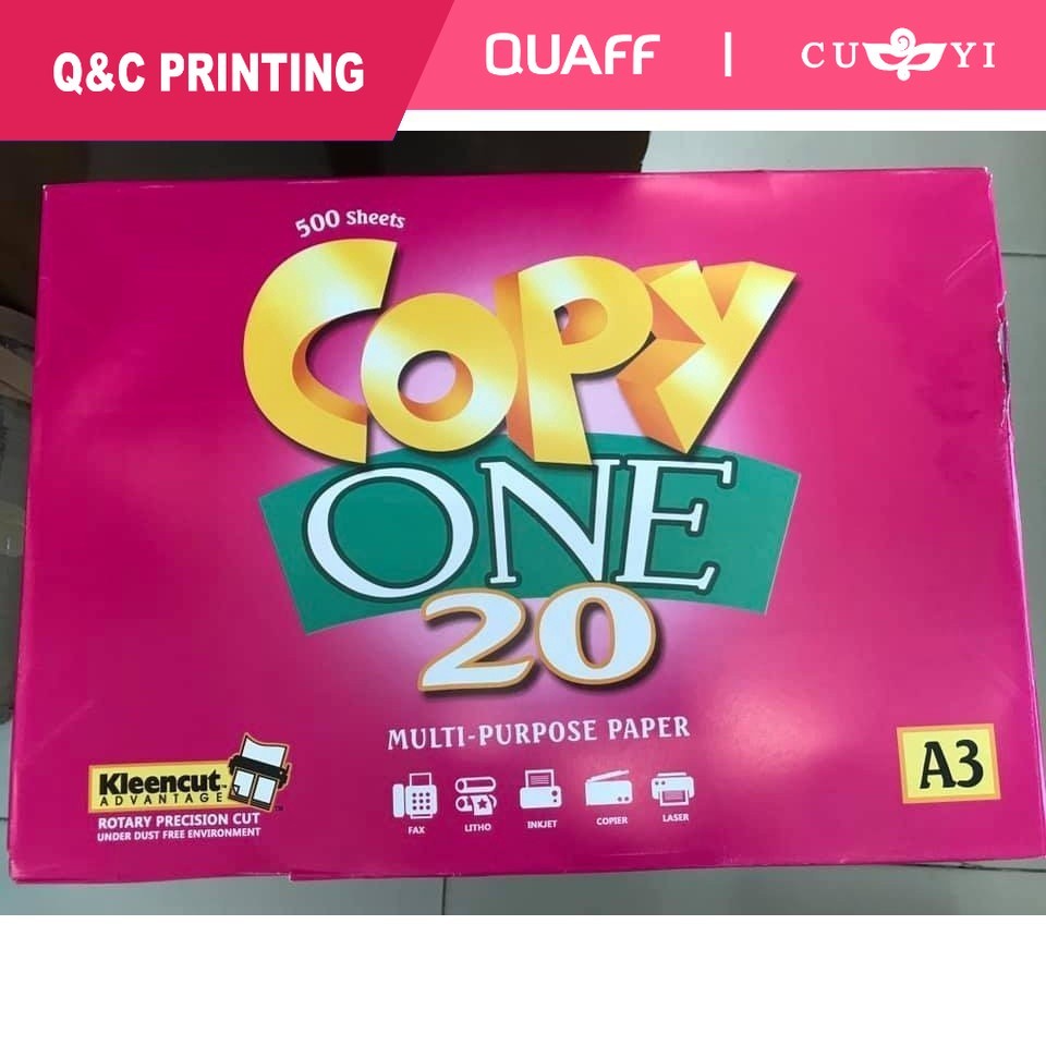 [1 REAM] A3 Size Copy One 70gsm Bond Paper White Inkjet School And ...