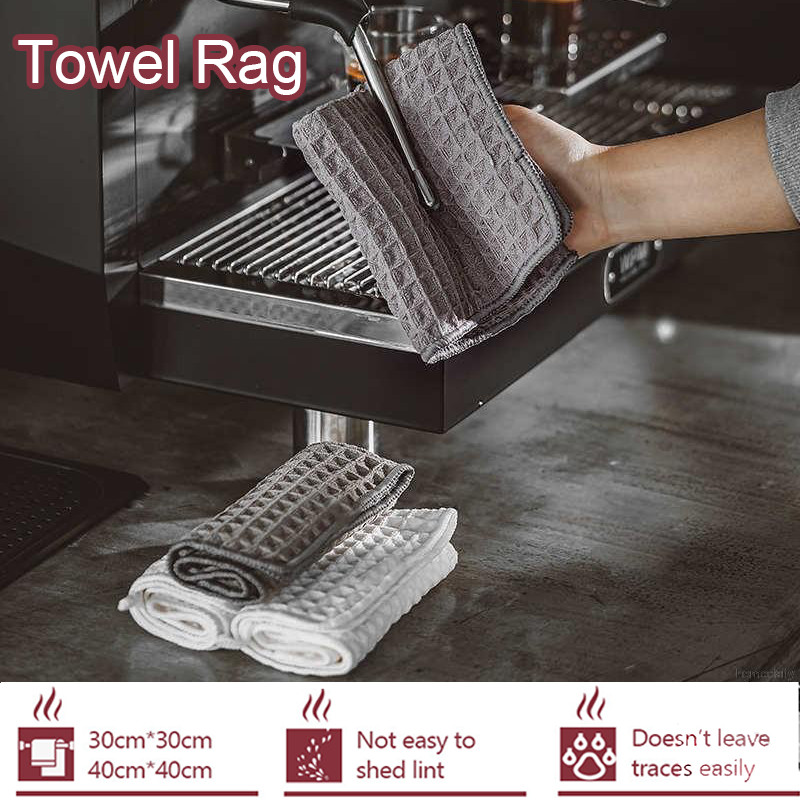 Towel Rag Waffle Weave Dish Cloths Cafe Cleaning Towel Bar Counter ...