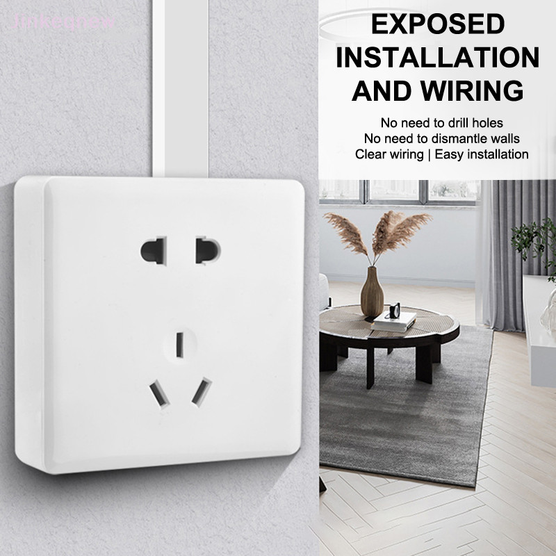 JIN 1PC White Wall Switch Socket Push Button Wall Light Switch On / Off