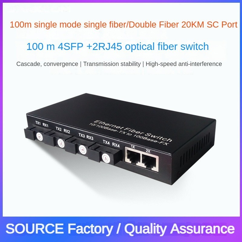 4sfp+2rj45 100M Single Mode SC Port Single Fiber/Dual Fiber Switch ...