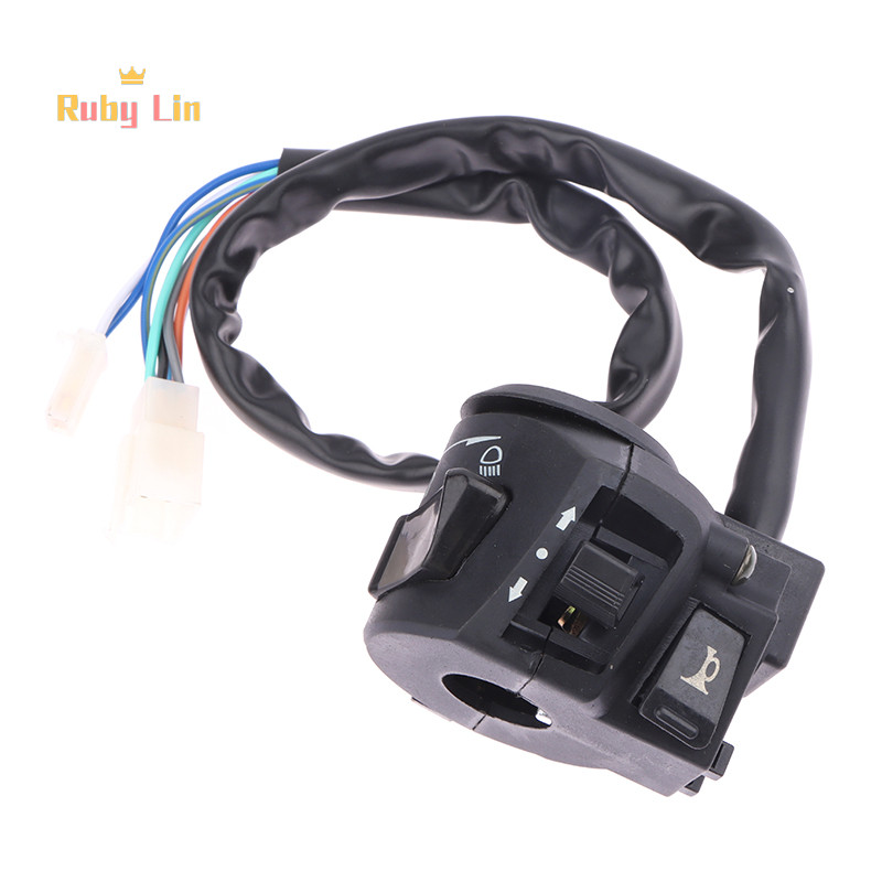 Ruby Lin Universal Motorcycle Handle Bar Switches With Choke Horn Turn