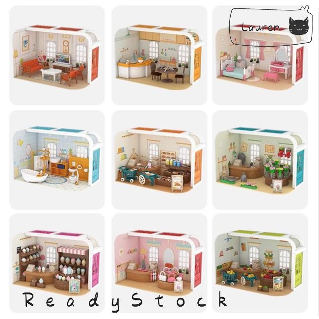 Lauren DIY Miniature Dollhouse Kit With Simulation Furniture Mini Home