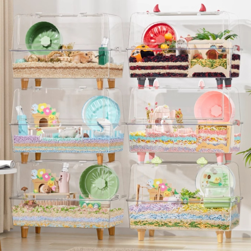 Stunning Teknatwo Custom Hamster Cage Sky-Through-Sashes image