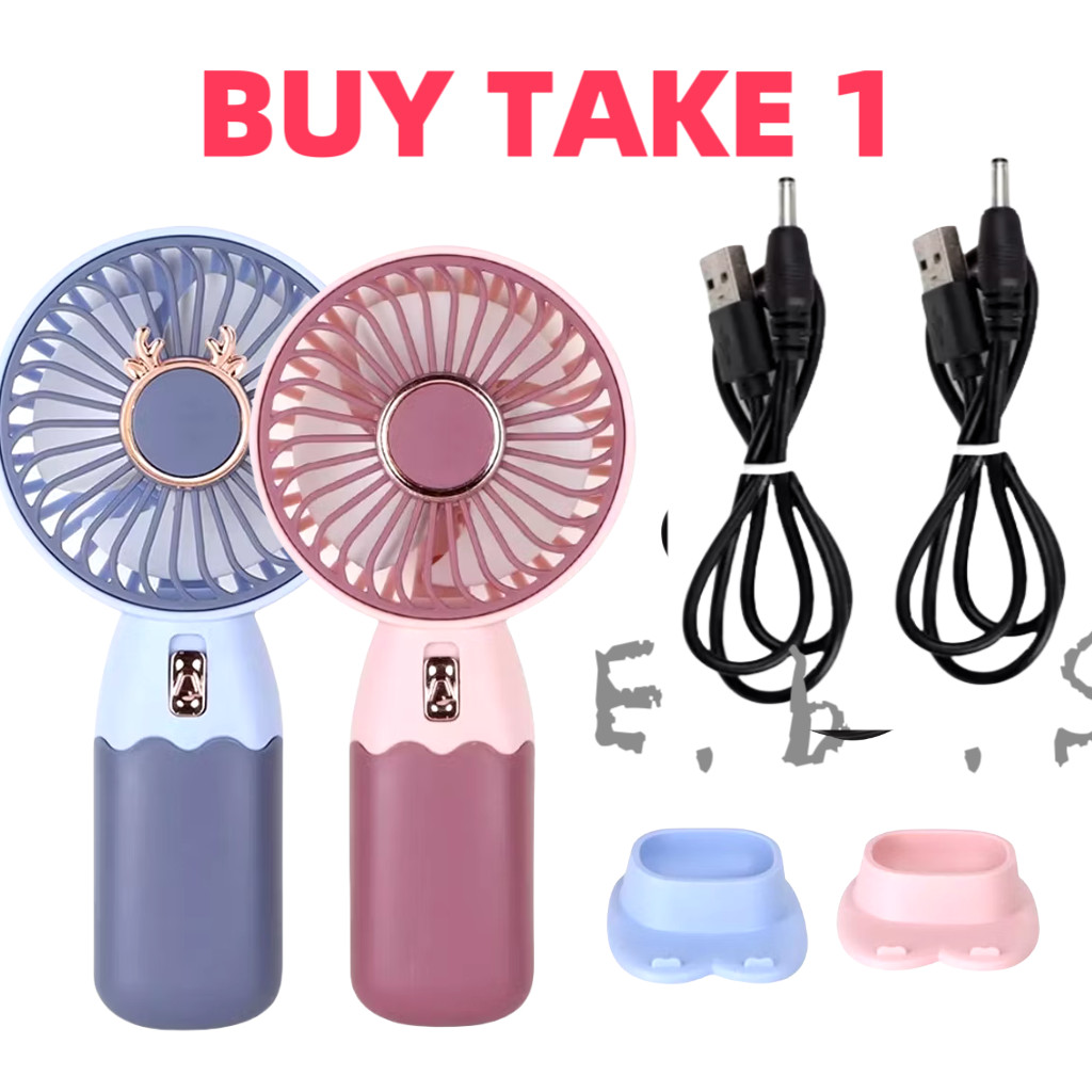 【COD BUY 1 TAKE 1 】 handheld fan mini fan Rechargeable Multifunction ...