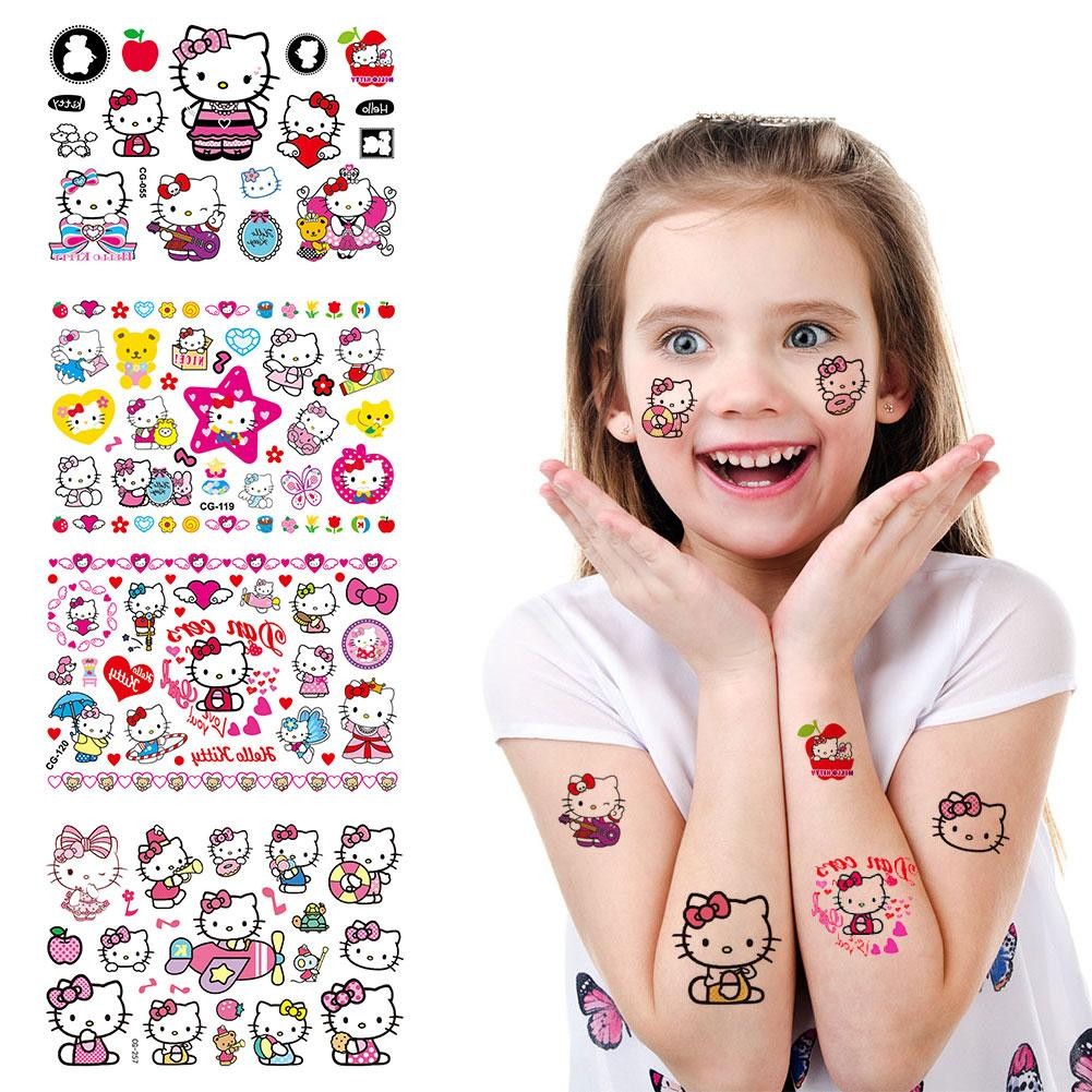 Cartoon Tattoo Sticker For Children Party Festvial Gift Hello Kitty ...