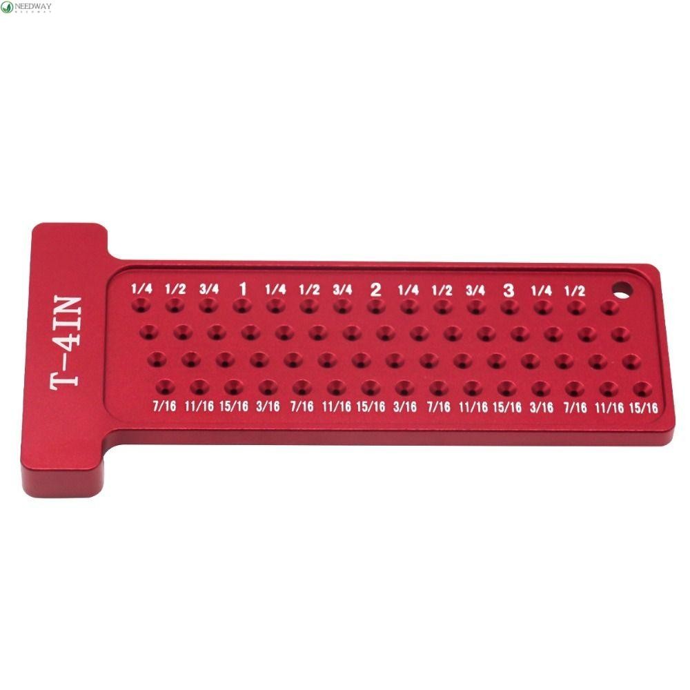 NEEDWAY Line Drawing Gauge, Aluminum Alloy Metric/Inch Pocket Ruler