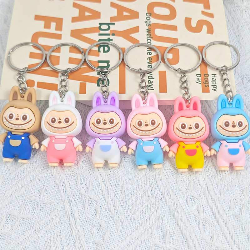 CBS Cute Labubu Keychain For Car Keys Doll Blind Box The Monsters Bunny ...