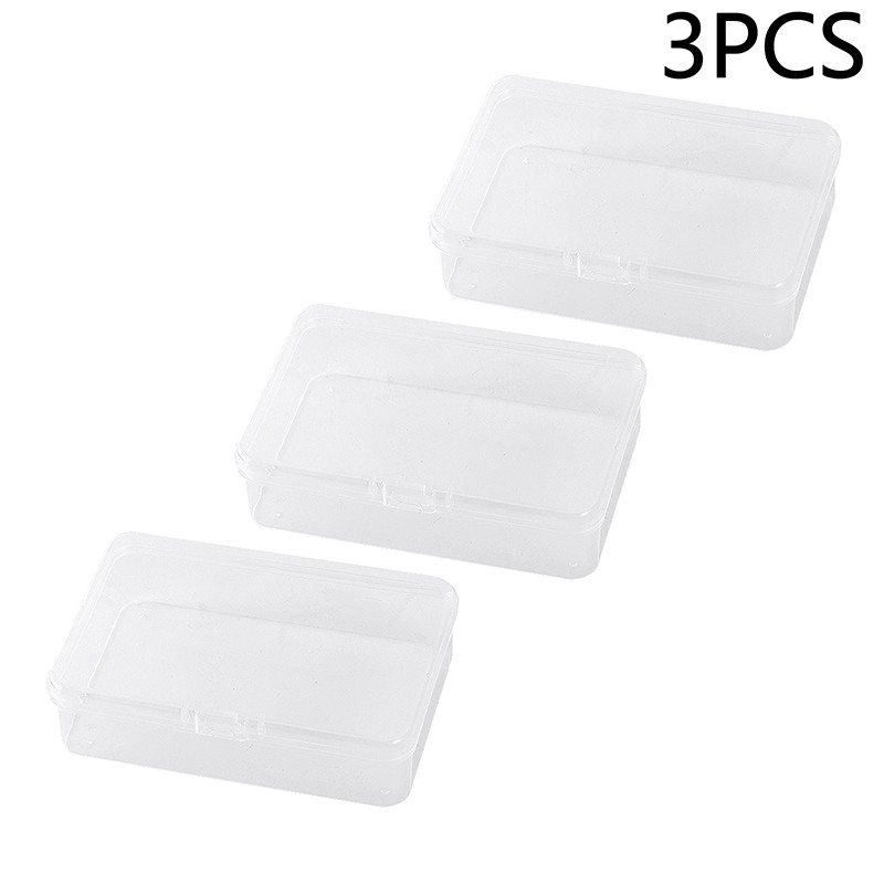 GMARTY 1/3pcs Transparent Plastic Boxes Playing Cards Container Storage ...