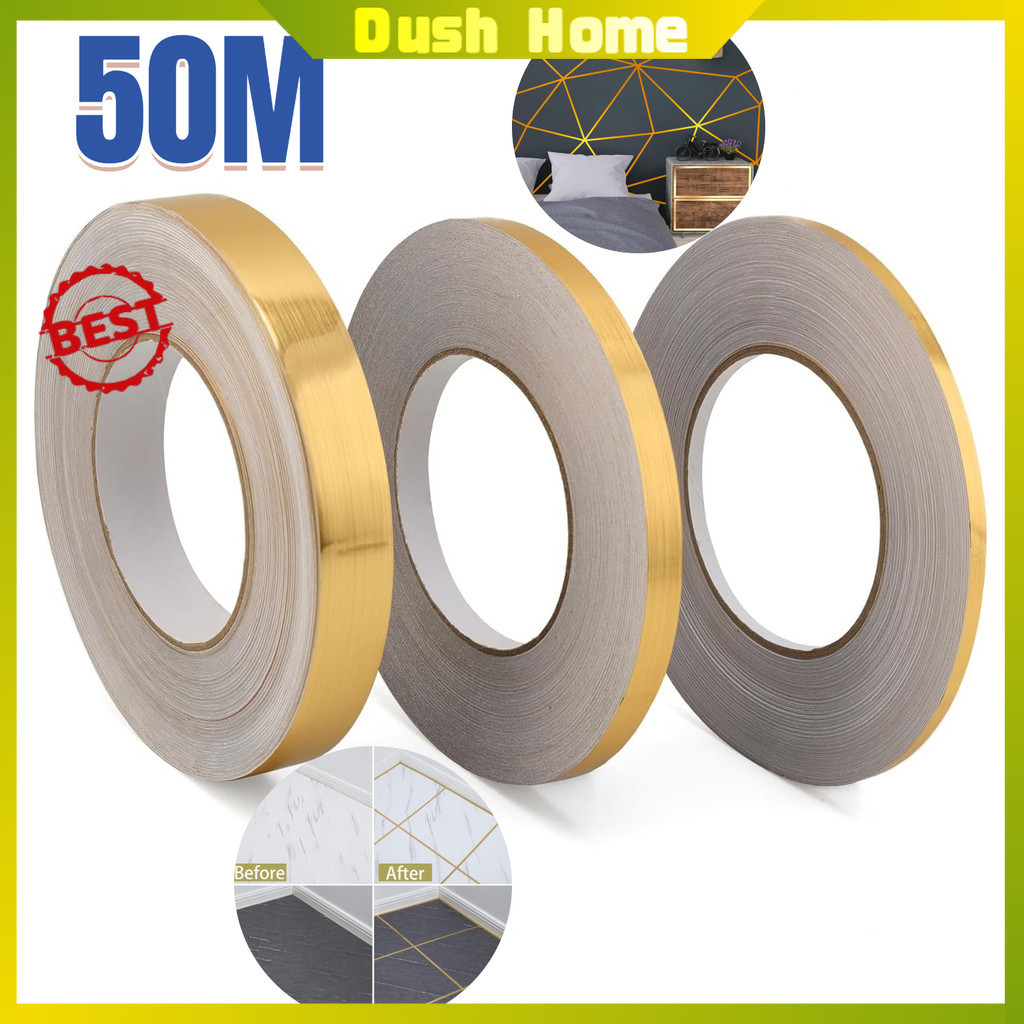 50M Gold Metalized Tape with Polyester Mylar Film, Decor Sticker with ...