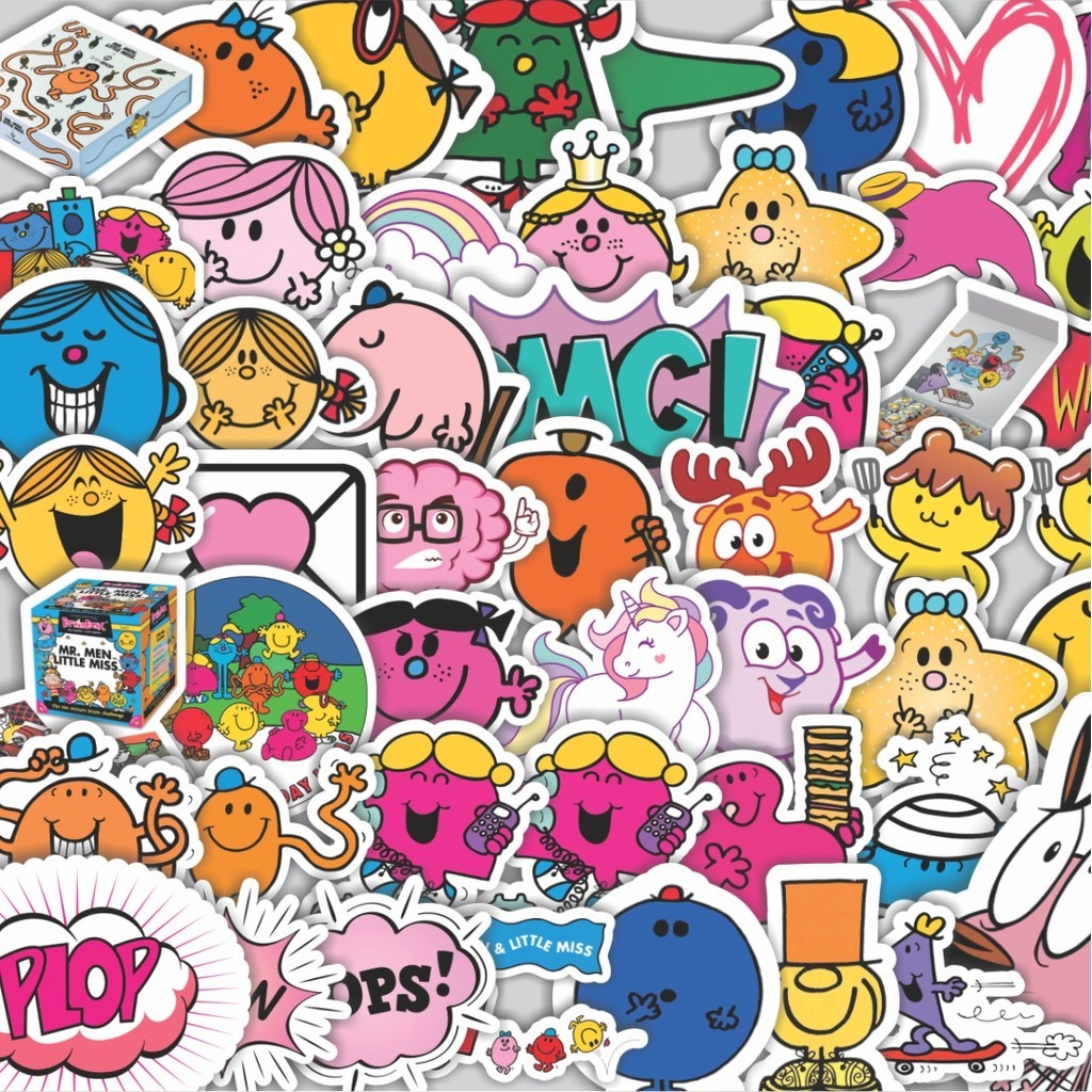Cutting Pack Pack Stickers Mr. Cartoon Stickers. Men and Little Miss ...
