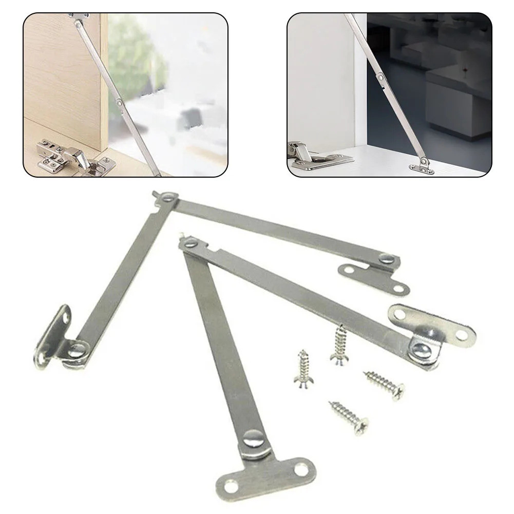 2PCS Stainless Steel Folding Pull Rod Cabinet Door Movable Lift Up ...