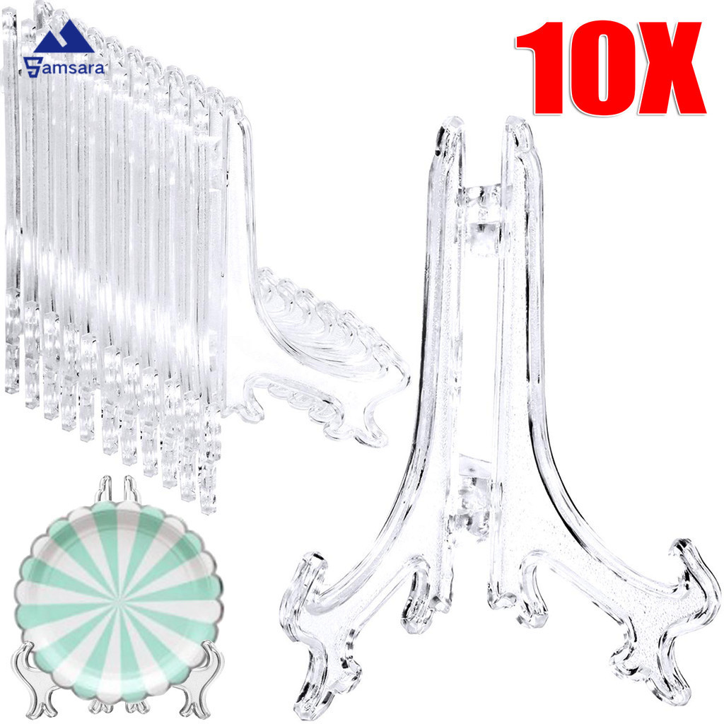 5/10Pcs Plastic Tableware Organizer Rack | 3-Size Foldable Plate ...