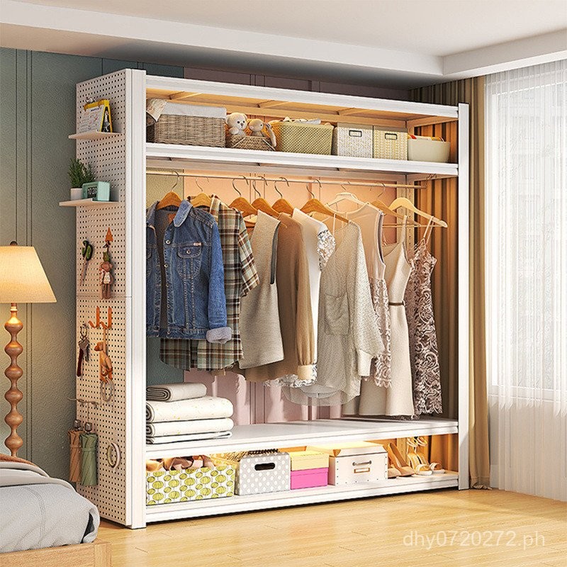 Home Combination Hanger Bedroom Rental Multi-layer Open Wardrobe ...