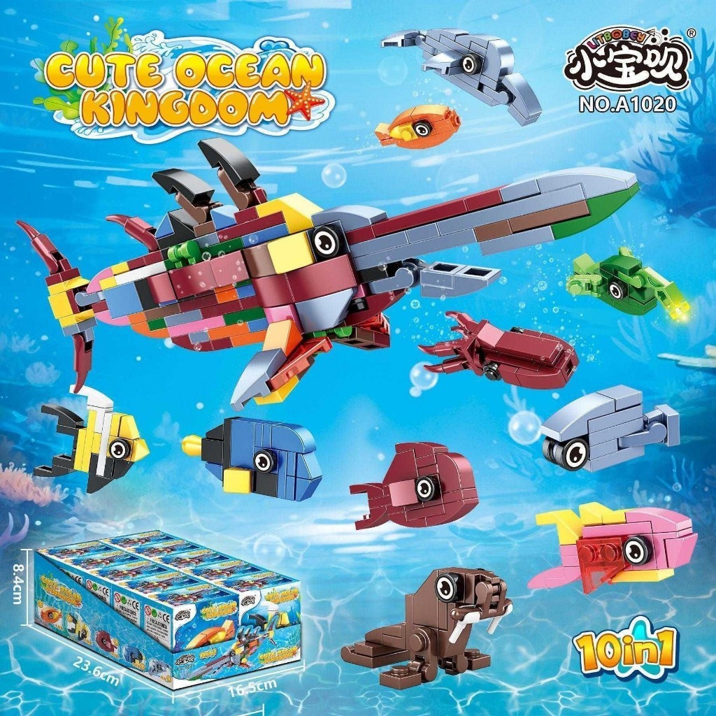 10in1 Nano Block Farm Animals Insects Sea Animals Dinosaur Toys Cute ...