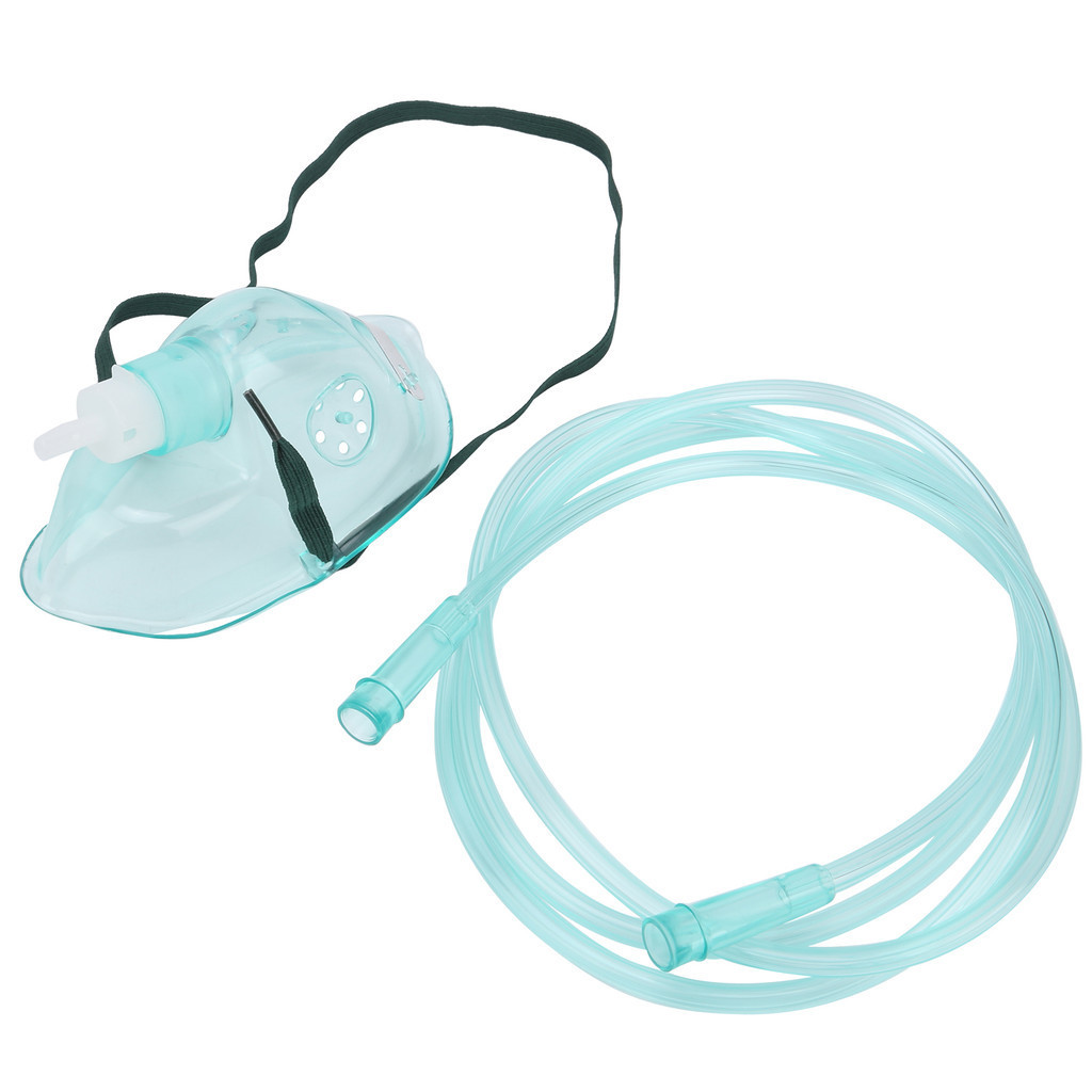 Adult Oxygen Therapy Face Cover With Tubing & Adjustable Elastic Strap ...
