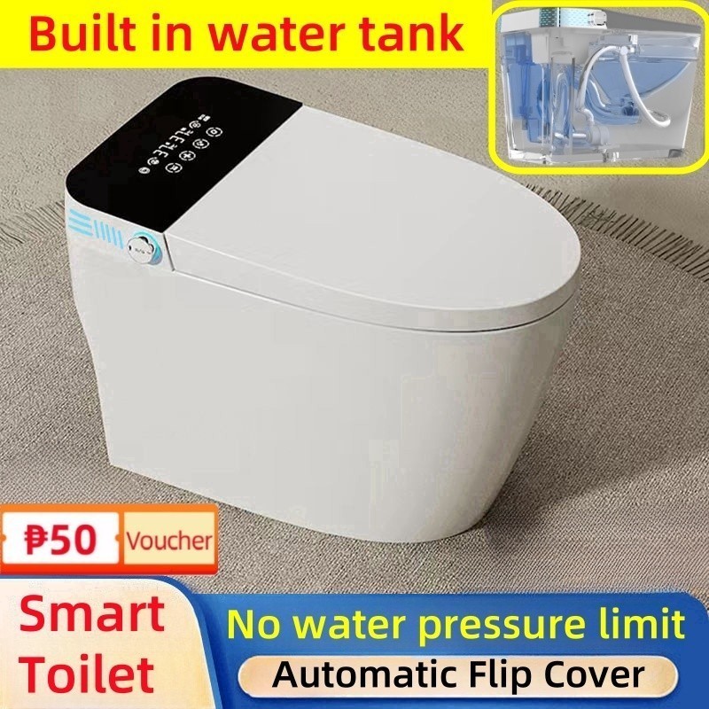 Smart Toilet Bowl Set with Storage Tank Booster Pump High Pressure Dual ...