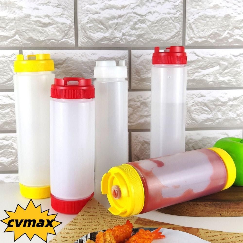 CYMX Sauce Bottles, 16oz 20oz 24oz Double Head Squeeze Bottles, Plastic