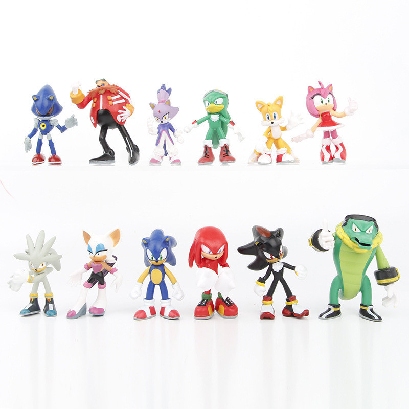 Sonic Il Riccio Action Figure 12PCS Bomboniere Sonic Party Cake - Foto 10