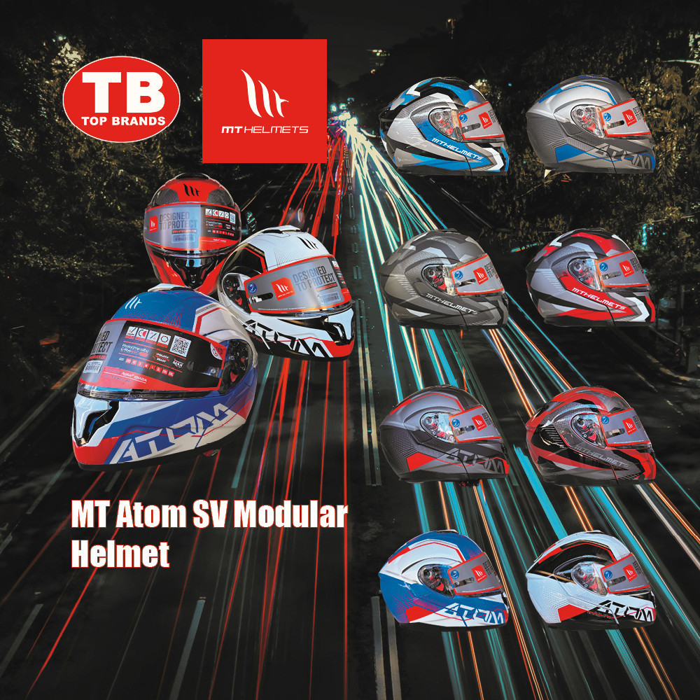 MT Atom SV Modular Helmet | Shopee Philippines