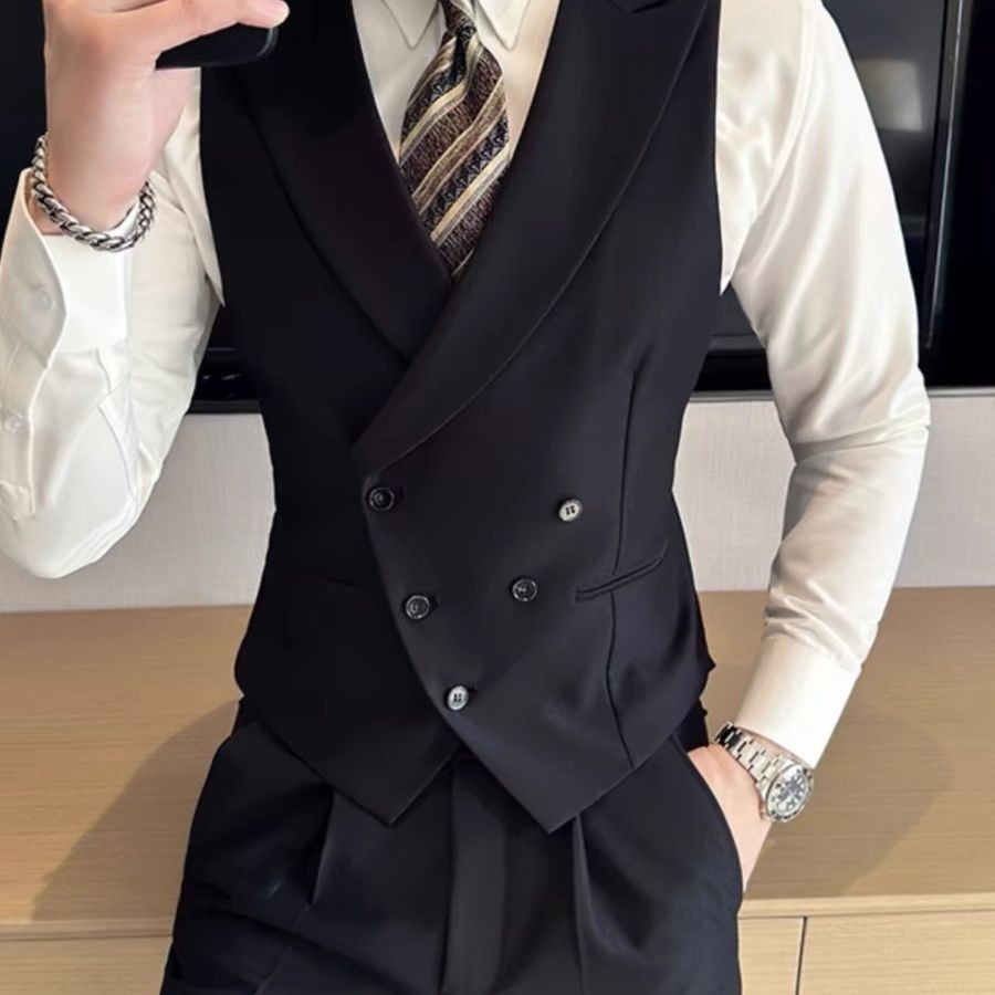 High-end Suit Vest & Trousers OL 2Pcs