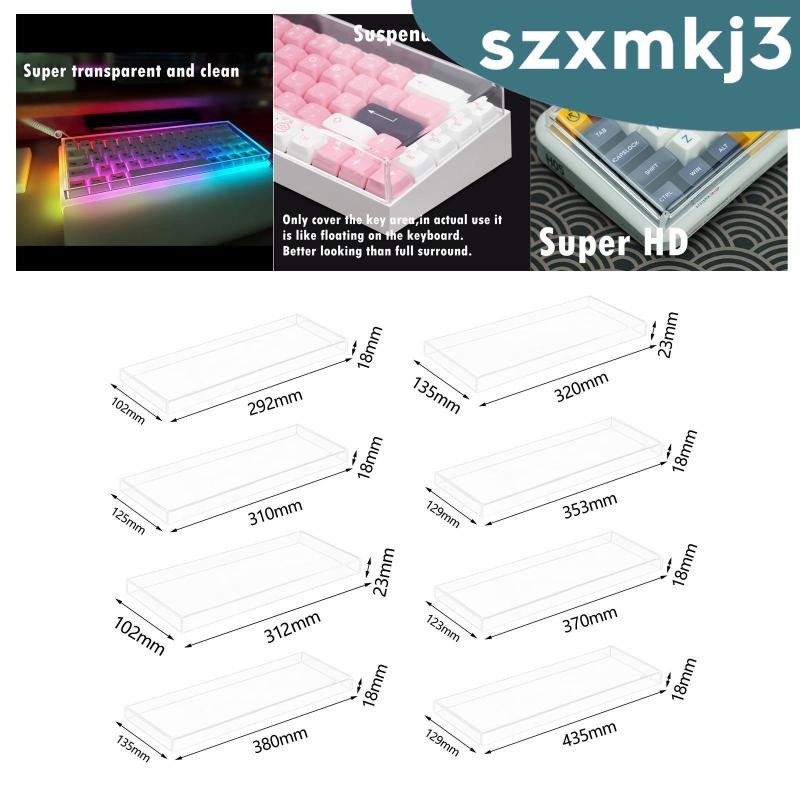 [Szxmkj3] Acrylic Mechanical Keyboard Dust Cover Easy to Use Desktop