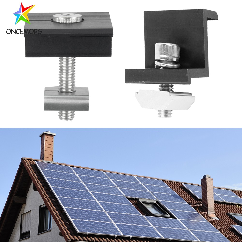 [OME] Solar Panel Bracket Fixing PV End Clamp Middle Clamp Mounting ...