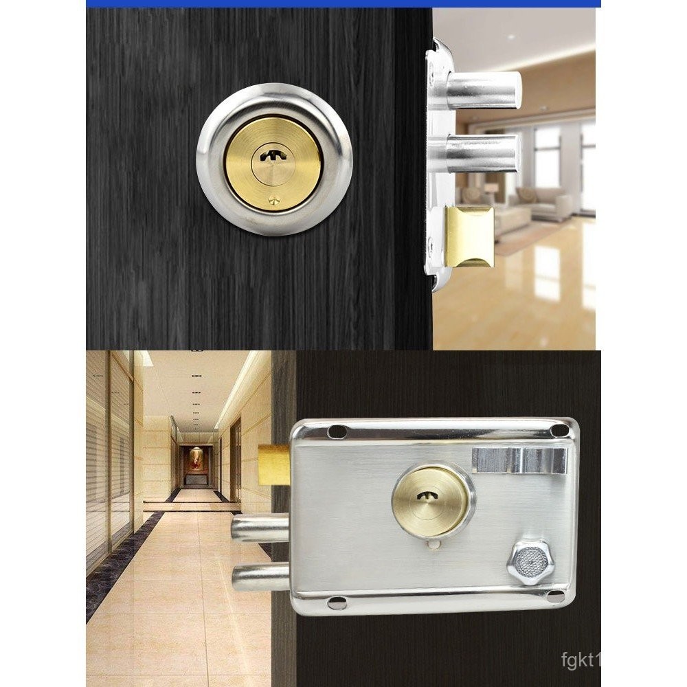 Door Lock Exterior Old-style Anti-theft Lock Handle Lock Stainless ...