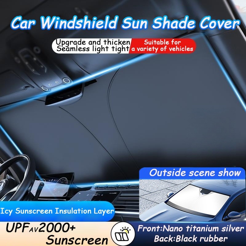Car Interior Sunshade UV Protection Front Window Windshield Cover ...