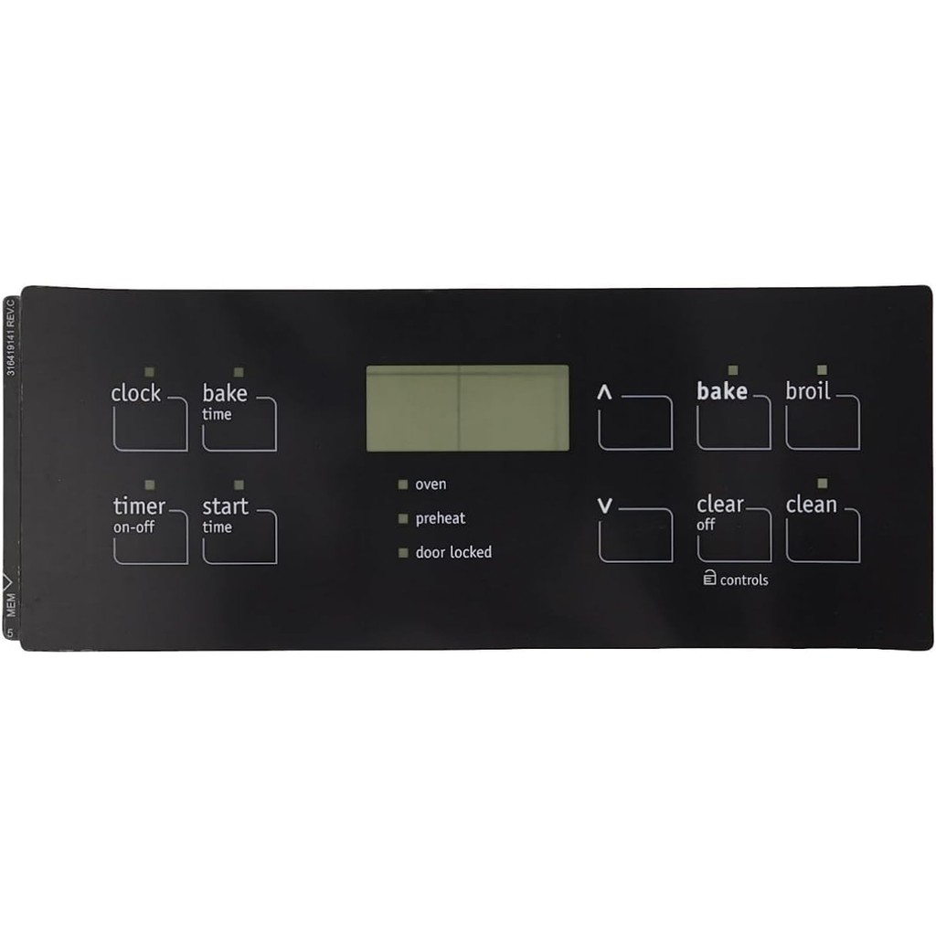 Replacement 316419141 Range Oven Control Overlay for Electrolux ...