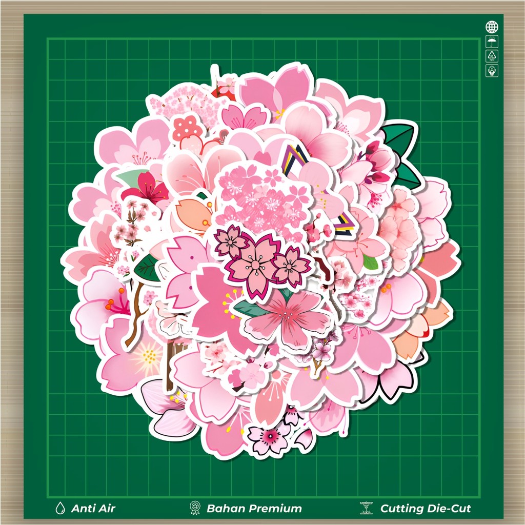 HOT 50 PCS STICKERS Funny Cherry Sakura Stickers [Cute Cherry Sakura ...