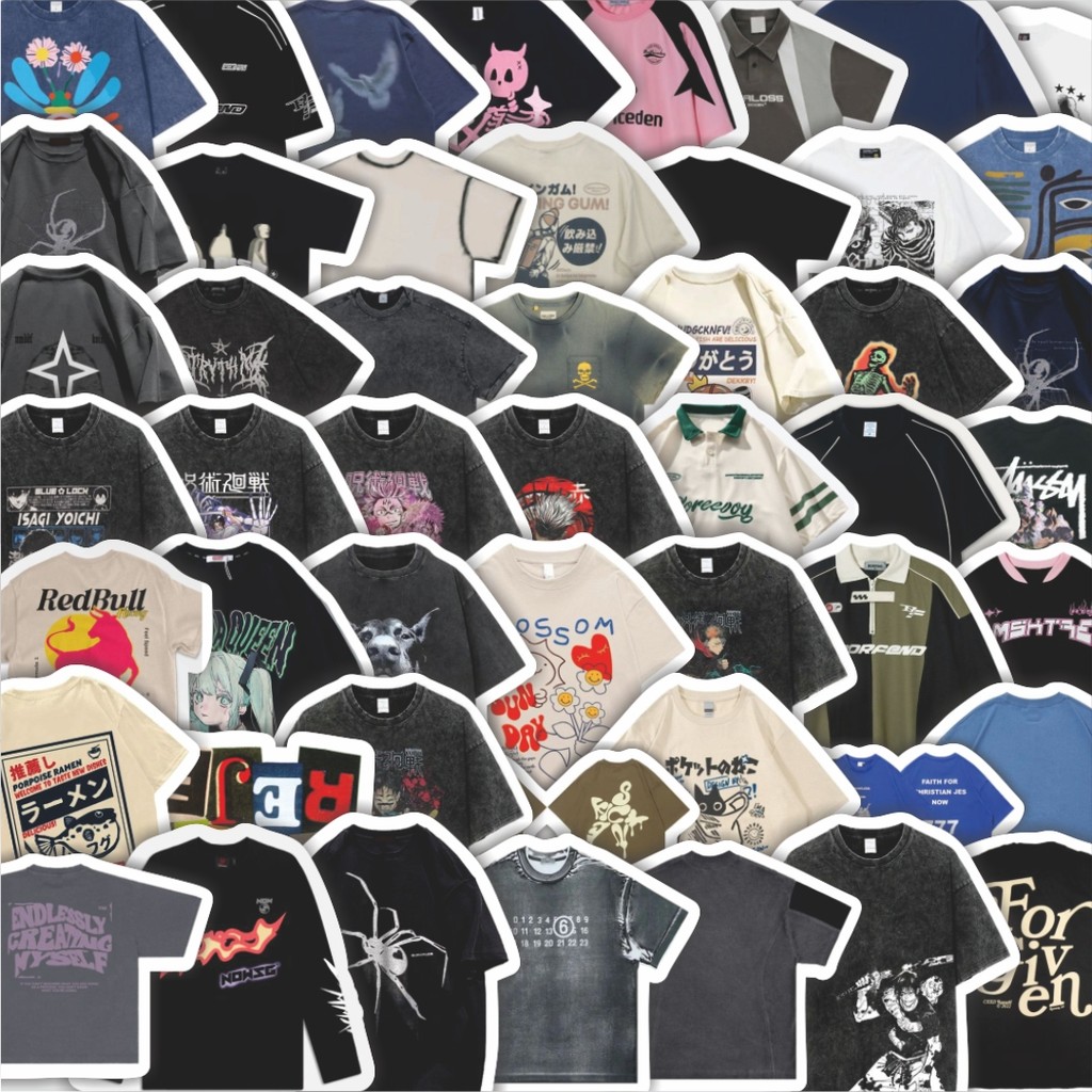 Cutting Pack Stickers T-Shirt Stickers V6 Contents 100Pcs Cute Cool ...