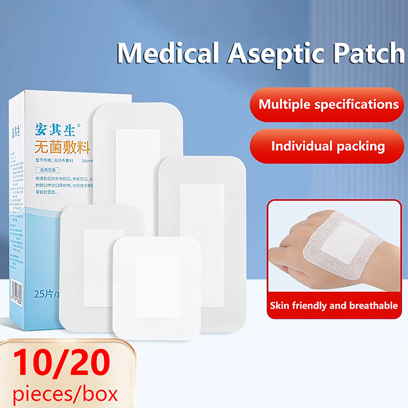 ThickRich 10/20Pcs Self-Adhesive Patches Large Sterile Dressing ...