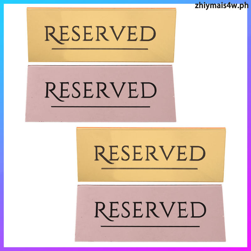 4 Pcs Acrylic Desk Reserved Wedding Sign Chairs Signs Food Table Plan ...