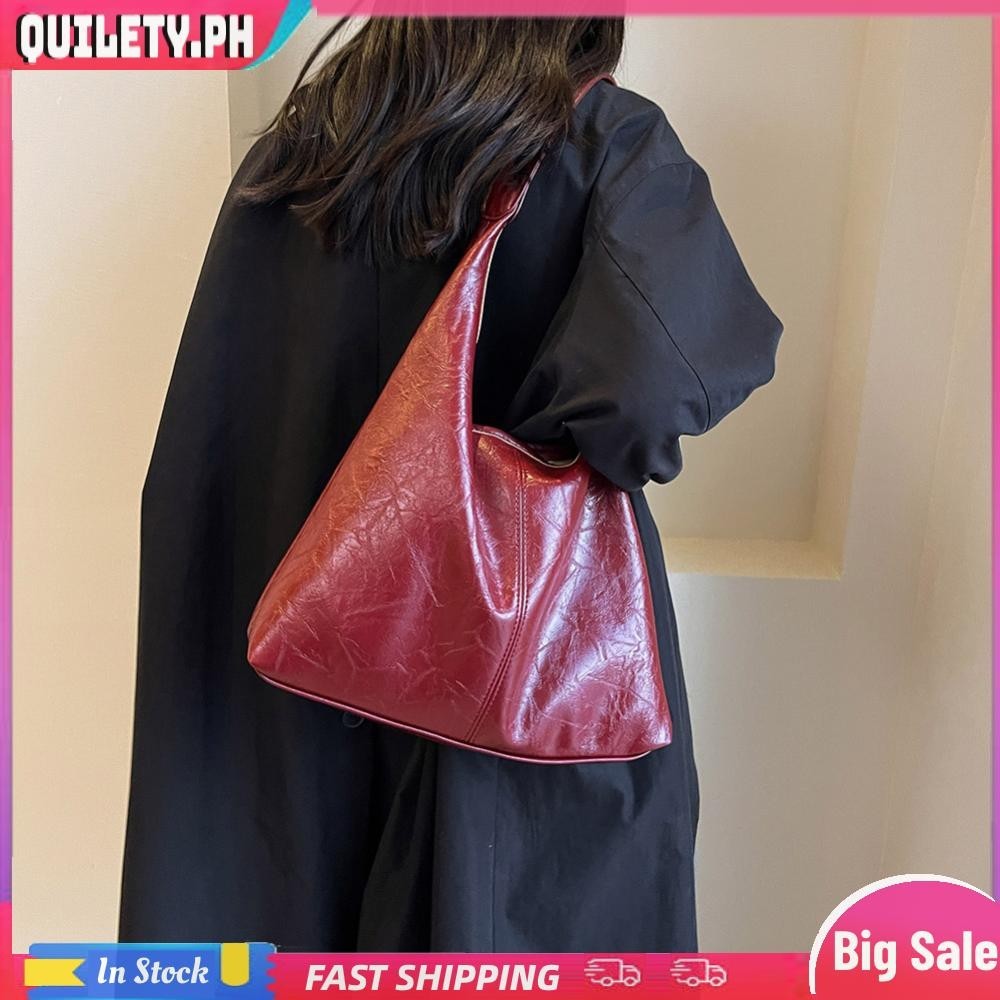 【Local Delivery】Women 2pcs Shoulder Handbag Set Fashion Soft Shopping ...